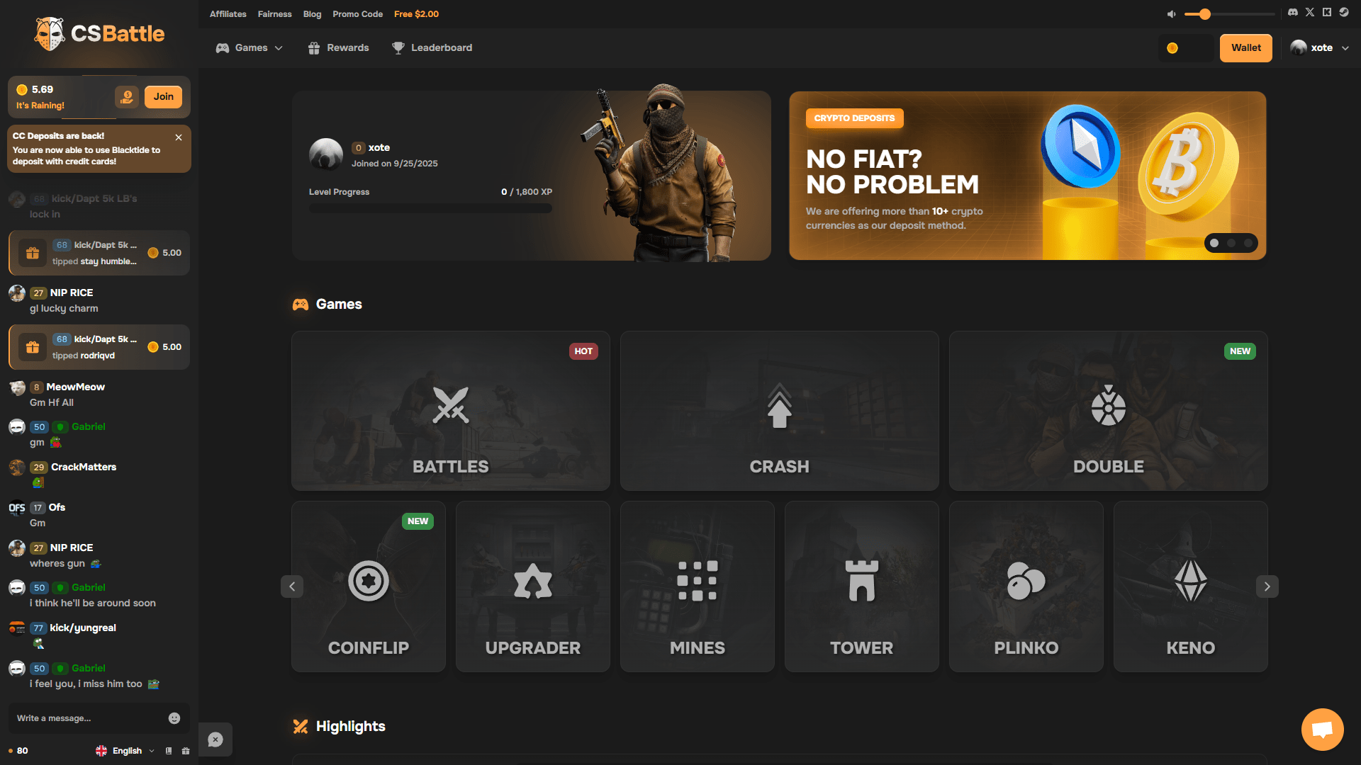 CSBattle Main Page ScreenShot