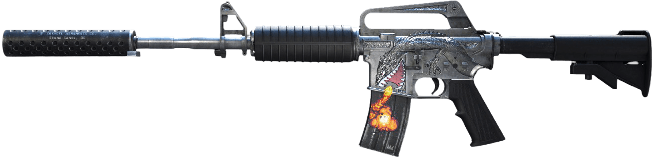 M4A1-S | Basilisk Flame Craft Step 3